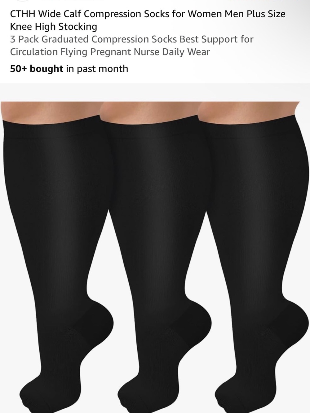 Compression Socks Wide Calf